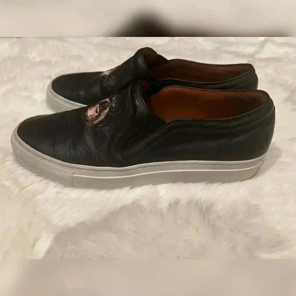 Givenchy Rottweiler Print Leather Skate Shoe Black - Picture 4 of 8